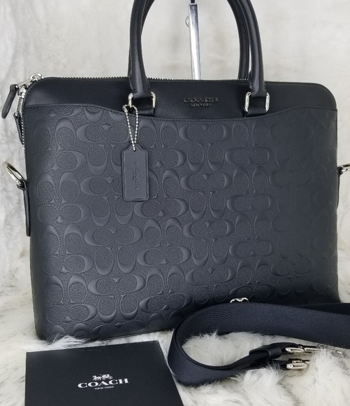 😘 NWT COACH SIGNATURE BUSINESS ATACHE COMPUTER WORK BUSINESS LAPTOP BAG - Picture 10 of 14